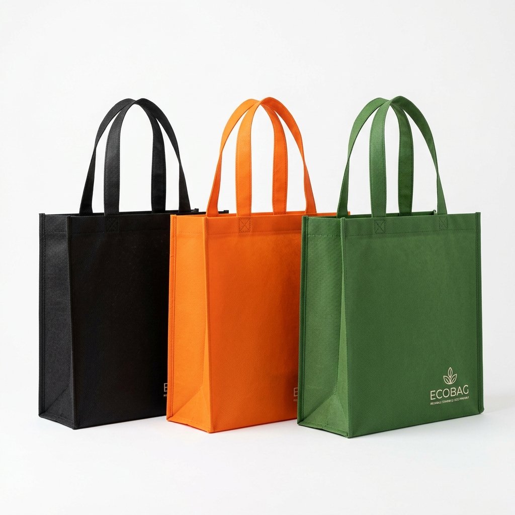 Custom D-Cut Non Woven Shopping Bag 10x14